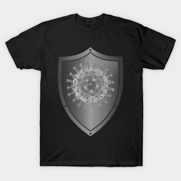 Hazard virus shield - Immunity T-Shirt by All About Nerds